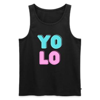 Bonbons cool YOLO Design - Débardeur bio Premium Homme - noir - Devant - AI Model Male 178 light (178cm)