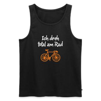 Rad Fahrrad drehen ausrasten crazy psycho Fan - Männer Premium Bio Tank Top - Schwarz - Vorne - Michal (187cm)