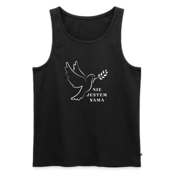 I'm Not Alone Christian Faith T-Shirt - Men's Premium Organic Tank Top - black - Front - AI Model Male 178 light (178cm)