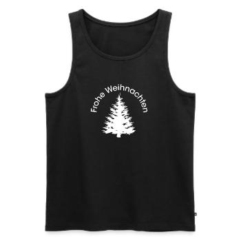 Joyeux Noël icône forêts forêt Noël graphique - Débardeur bio Premium Homme - noir - Devant - Michal (187cm)