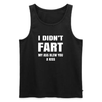 Bold Humor Insult Graphic Tee - Men's Premium Organic Tank Top - black - Front - AI Model Male 178 light (178cm)