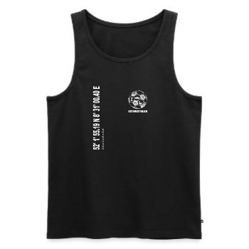Koordinaten Bielefeld - Männer Premium Bio Tank Top - Schwarz - Vorne - AI Model Male 178 light (178cm)
