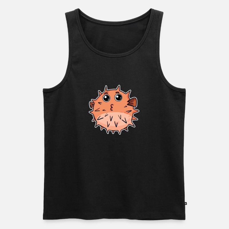 Kugelfisch fisch - Männer Premium Bio Tank Top - Schwarz