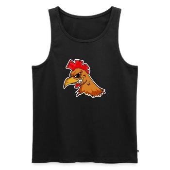 Huhn Kopf - Männer Premium Bio Tank Top - Schwarz - Vorne - Michal (187cm)