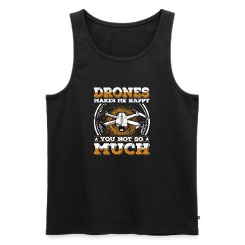 Drone Joy – You're Not So Mine - Men's Premium Organic Tank Top - black - Front - AI Model Male 178 light (178cm)