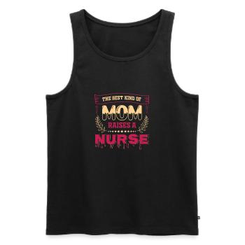 Le meilleur type de maman élève une infirmière - Débardeur bio Premium Homme - noir - Devant - Michal (187cm)