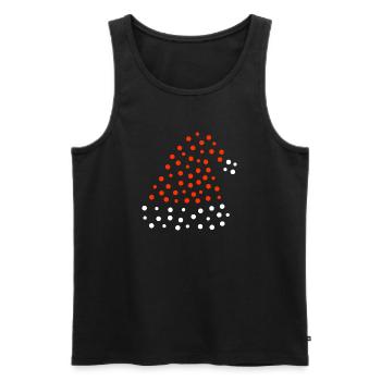 Weihnachtsmütze - gepunktet - Männer Premium Bio Tank Top - Schwarz - Vorne - AI Model Male 178 light (178cm)