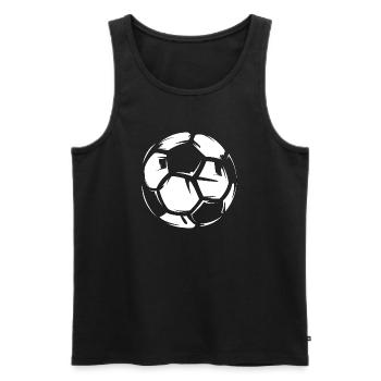 Soccer soccer ball illustration bolt leather icon - Men's Premium Organic Tank Top - black - Front - Michal (187cm)