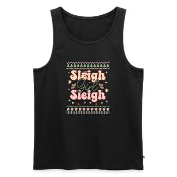 Pull de Noël moche - Débardeur bio Premium Homme - noir - Devant - AI Model Male 178 light (178cm)