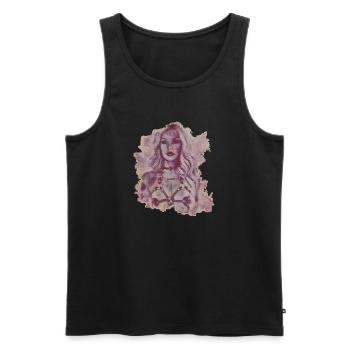 Sexy Girl Tattoo Ink BDSM Grunge T-Shirt - Débardeur bio Premium Homme - noir - Devant - AI Model Male 178 light (178cm)