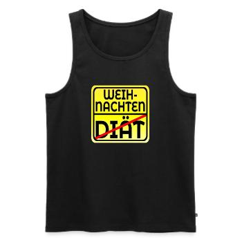 WEIHNACHTSESSEN - DIÄT ABNEHMEN SPRÜCHE LUSTIG - Männer Premium Bio Tank Top - Schwarz - Vorne - AI Model Male 178 light (178cm)