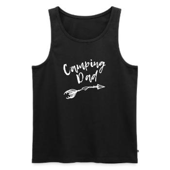 Déclaration de camping Randonneurs Vacances Camping - Débardeur bio Premium Homme - noir - Devant - Michal (187cm)