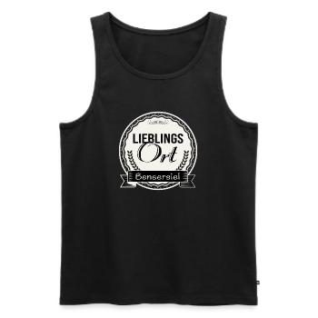Lieblingsort Bensersiel - Männer Premium Bio Tank Top - Schwarz - Vorne - Michal (187cm)