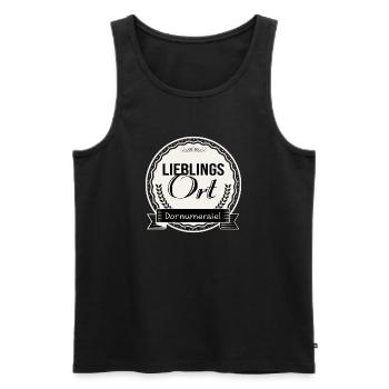 Lieblingsort Dornumersiel - Männer Premium Bio Tank Top - Schwarz - Vorne - Michal (187cm)