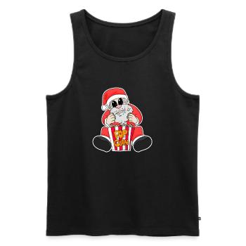 Weihnachtsmann Popcorn Weihnachten - Männer Premium Bio Tank Top - Schwarz - Vorne - Michal (187cm)