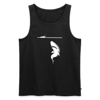 Gros poissons - Débardeur bio Premium Homme - noir - Devant - AI Model Male 178 light (178cm)