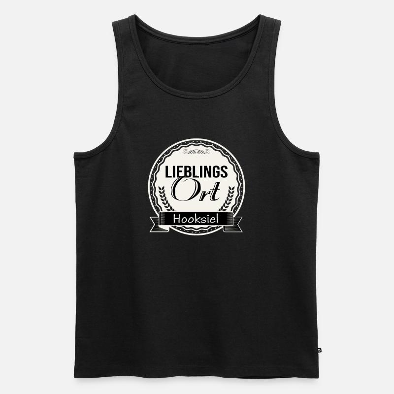 Lieblingsort Hooksiel - Männer Premium Bio Tank Top - Schwarz
