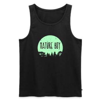 Campsite Nature Statement Hikers Camping - Men's Premium Organic Tank Top - black - Front - Michal (187cm)