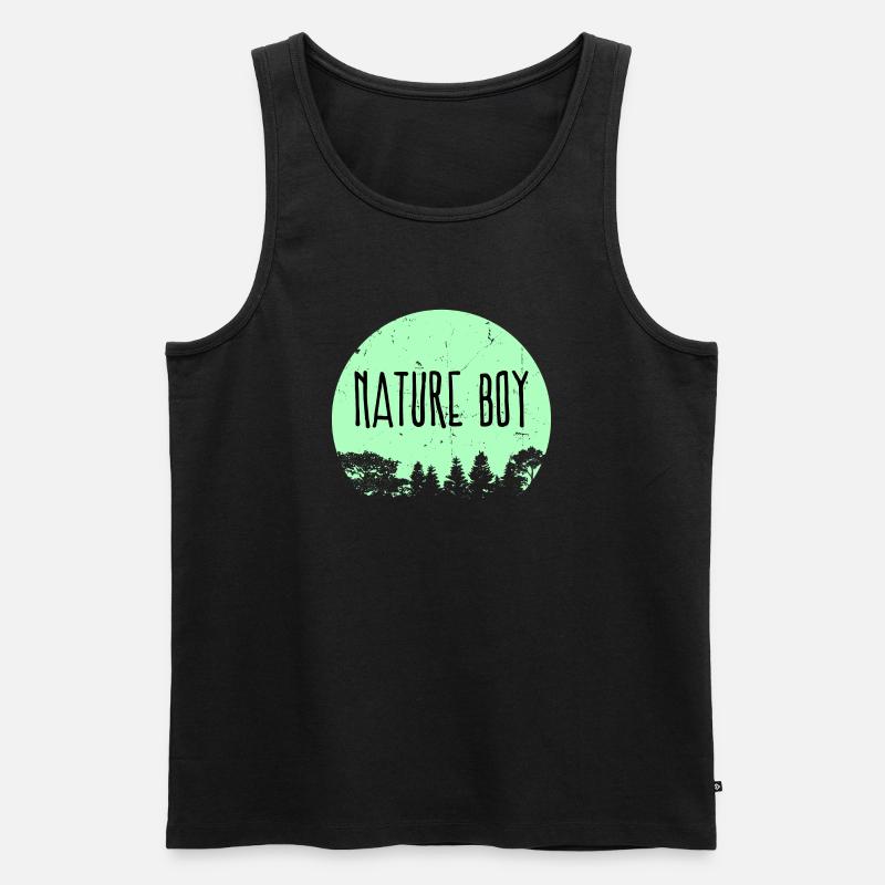 Campingplatz Natur Statement Wanderer Camping - Männer Premium Bio Tank Top - Schwarz