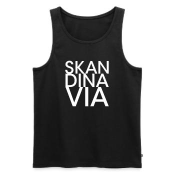 skandinavia Logo Länder Schweden Norwegen Symbol - Männer Premium Bio Tank Top - Schwarz - Vorne - Michal (187cm)