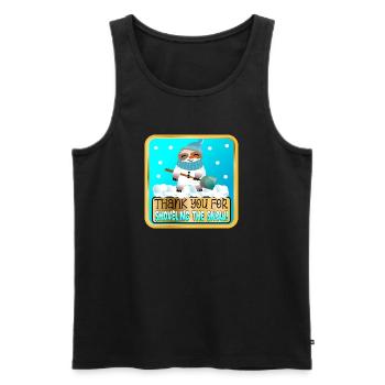 SHOVELING THE SNOW - THANK YOU SLOTH - Men's Premium Organic Tank Top - black - Front - AI Model Male 178 light (178cm)