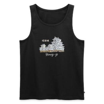 Burg Himeji-jo, Japan, Präfektur Hyogo, Zeichnung - Männer Premium Bio Tank Top - Schwarz - Vorne - Michal (187cm)