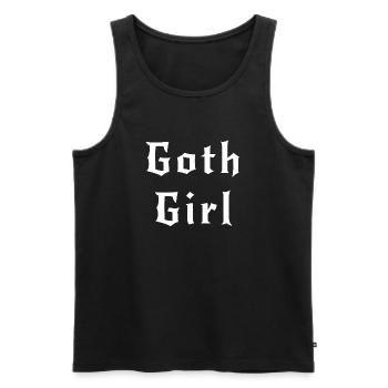 Goth girl, cadeau pour fille ou femme gothique - Débardeur bio Premium Homme - noir - Devant - AI Model Male 178 light (178cm)