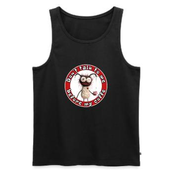 If you turn into a monster without coffee, take it - Men's Premium Organic Tank Top - black - Front - AI Model Male 178 light (178cm)