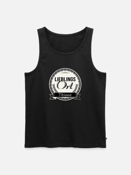 Lieblingsort Titisee - Männer Premium Bio Tank Top - Schwarz