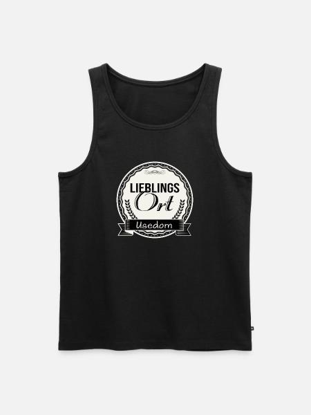 Lieblingsort Usedom - Männer Premium Bio Tank Top - Schwarz