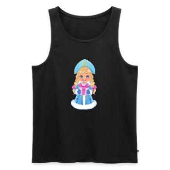 Ded Moroz Snegurotschka russischer Weihnachtsmann - Männer Premium Bio Tank Top - Schwarz - Vorne - AI Model Male 178 light (178cm)