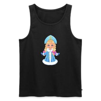 Ded Moroz Snegurotschka russischer Weihnachtsmann - Männer Premium Bio Tank Top - Schwarz - Vorne - AI Model Male 178 light (178cm)
