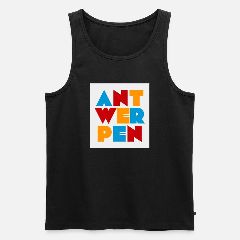 Antwerpen Belgien - Männer Premium Bio Tank Top - Schwarz