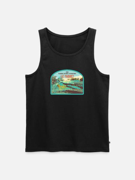 Faouet Landscape Badge: Breton Nature - Men's Premium Organic Tank Top - black