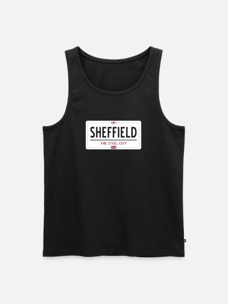 Sheffield town sign - Men's Premium Organic Tank Top - black