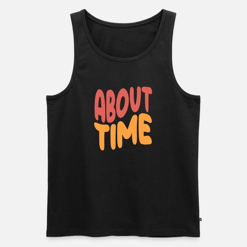 Ausdrucksstarkes Statement über die Zeit - Männer Premium Bio Tank Top - Schwarz