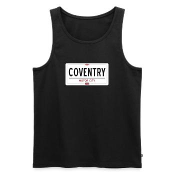 Coventry place sign - Men's Premium Organic Tank Top - black - Front - AI Model Male 178 light (178cm)