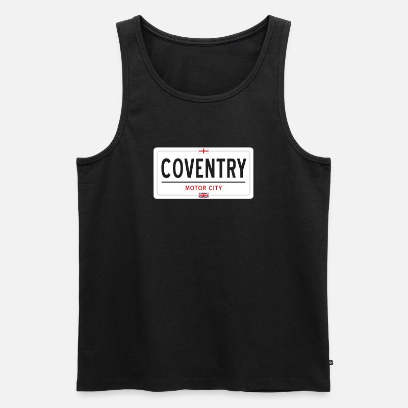 Panneau de place de Coventry - Débardeur bio Premium Homme - noir