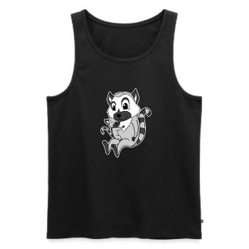 Lemur Family - Lemur with Baby - Lemurs - Men's Premium Organic Tank Top - black - Front - AI Model Male 178 light (178cm)