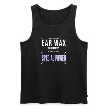 Ear Doctor Ears Earwax Gift Funny - Men's Premium Organic Tank Top - black - Front - AI Model Male 178 light (178cm)