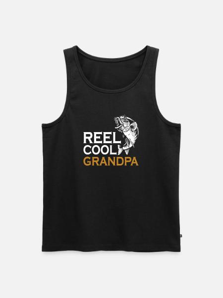 Opa Conquer Angelrolle Cool - Männer Premium Bio Tank Top - Schwarz