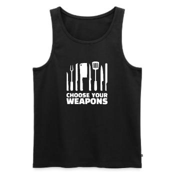Chefkoch Statement Karriere Workaholic Job Arbeit - Männer Premium Bio Tank Top - Schwarz - Vorne - AI Model Male 178 light (178cm)