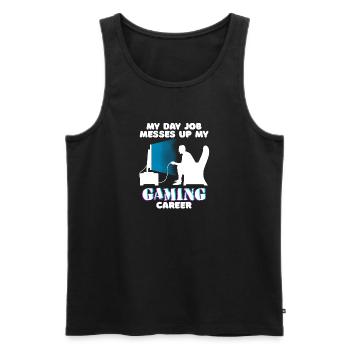 Gamer Career Work Job Statement Employee - Men's Premium Organic Tank Top - black - Front - Michal (187cm)