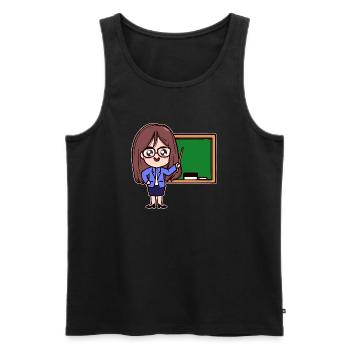 Lehrer Karriere Erfolg Beruf Job Vorgesetzter - Männer Premium Bio Tank Top - Schwarz - Vorne - AI Model Male 178 light (178cm)