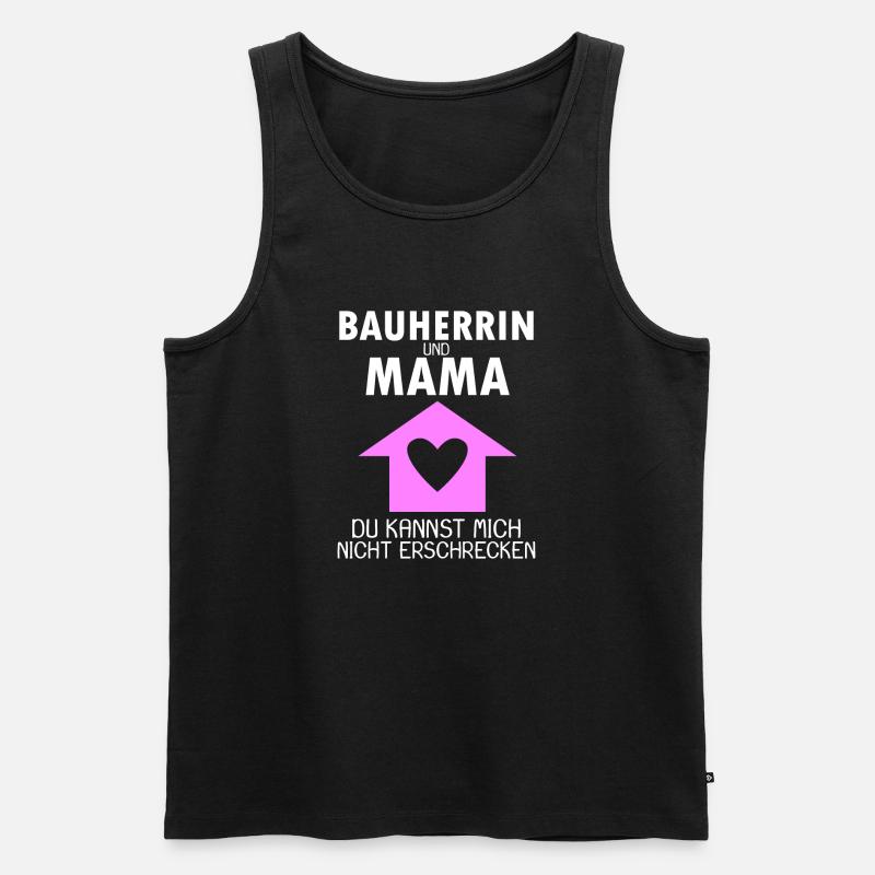 Bauherrin Mama Geschenk - Männer Premium Bio Tank Top - Schwarz