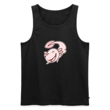 Axolotl Motif Enfants Mignon - Débardeur bio Premium Homme - noir - Devant - Michal (187cm)