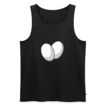 Ei Eier - Männer Premium Bio Tank Top - Schwarz - Vorne - AI Model Male 178 light (178cm)