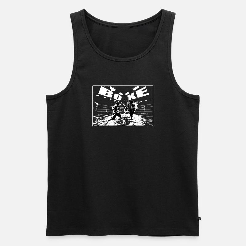 Boxen - Männer Premium Bio Tank Top - Schwarz