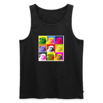 A bulldog - Men's Premium Organic Tank Top - black - Front - AI Model Male 178 light (178cm)