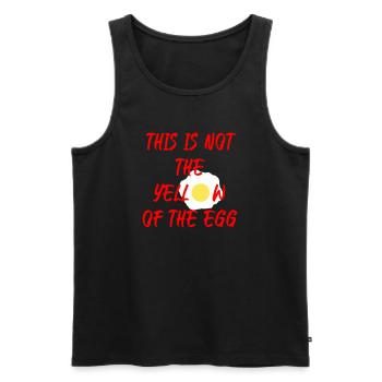 This is not the yellow of the egg - Männer Premium Bio Tank Top - Schwarz - Vorne - Michal (187cm)